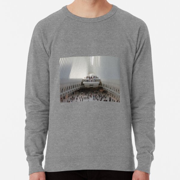 #architecture #indoors #group #business modern airport ceiling crowd city Lightweight Sweatshirt