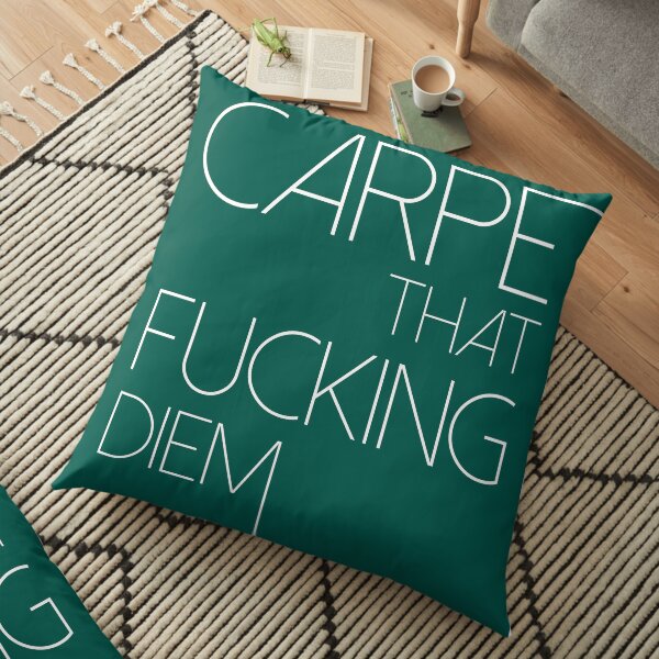 Carpe That Fu # * ing Diem Coussin de sol