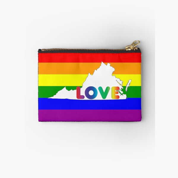 Item preview, Virginia Gay Pride Shirt - Virginia LGBT Rainbow Flag Shirt - Virginia Map - I Love Virginia designed and sold by Galvanized.