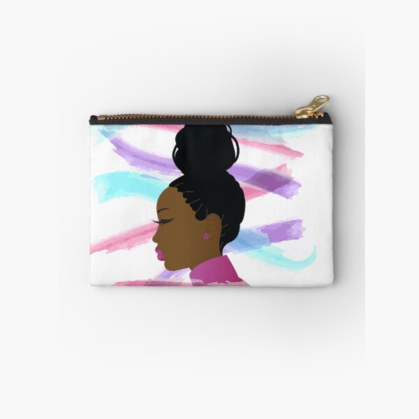 Item preview, Black Girl Braided Locs Bun Hairstyle designed and sold by blackartmatters.