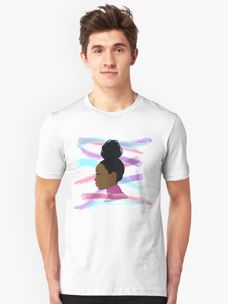 Black Girl Braided Bun Hairstyle T Shirt By Blackartmatters