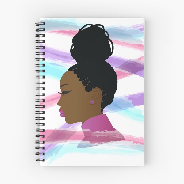 Item preview, Black Girl Braided Locs Bun Hairstyle designed and sold by blackartmatters.