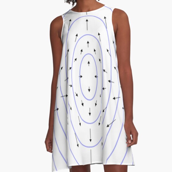 #shape #pattern #abstract #design illustration vortex futuristic modern A-Line Dress