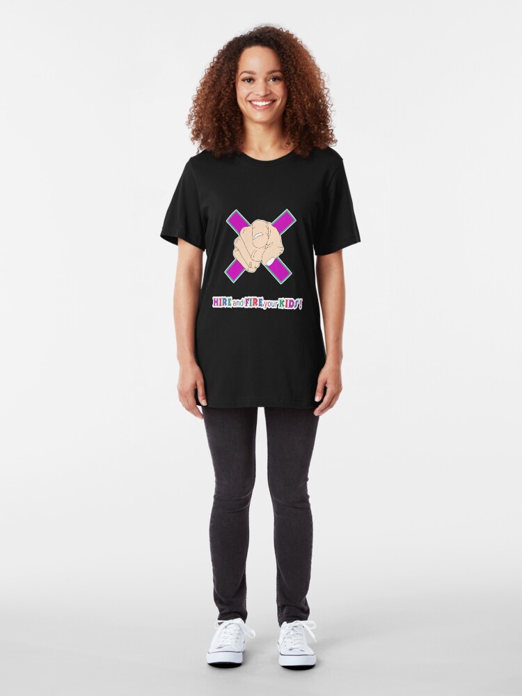 Alternate view of hire and fire your kids 2019 v2 Slim Fit T-Shirt