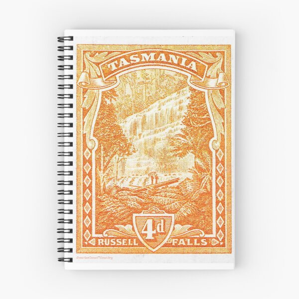 Item preview, Antique Australian postage stamp, 4d Russell Falls Tasmania designed and sold by sunrisecoast.