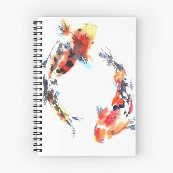 Item preview, Koi fishes. Japanese style. Watercolor design designed and sold by Olena Terzi.