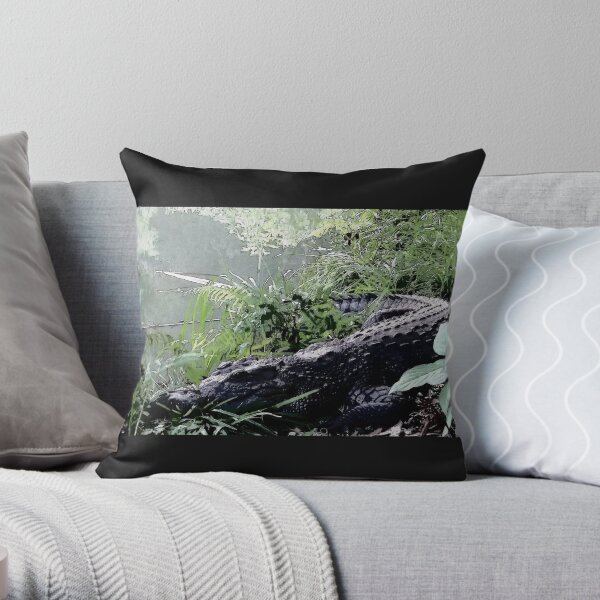 Siamese Crocodile Throw Pillow