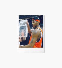 Carmelo Anthony Stay Melo Art Board Print