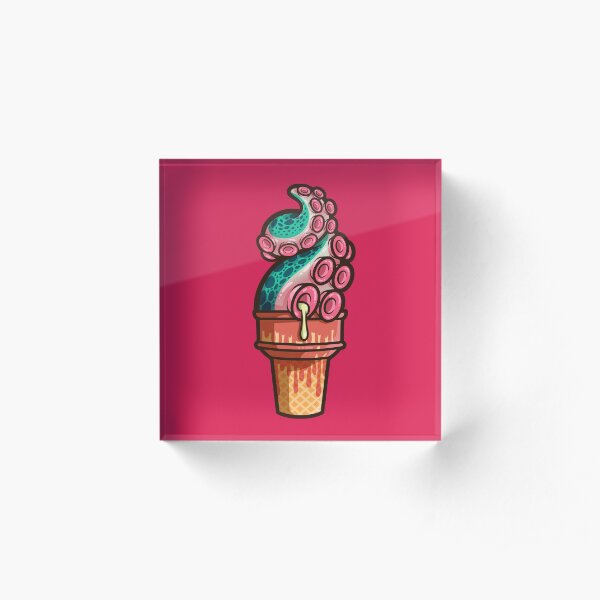 Swirly Tentacle Treat (gumdrop) Acrylic Block