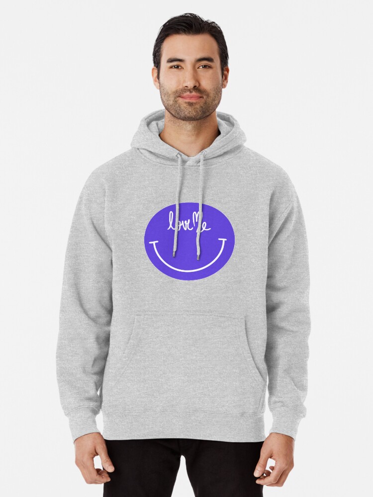 Sudadera con capucha «Cara sonriente morada» de beanydesigns | Redbubble