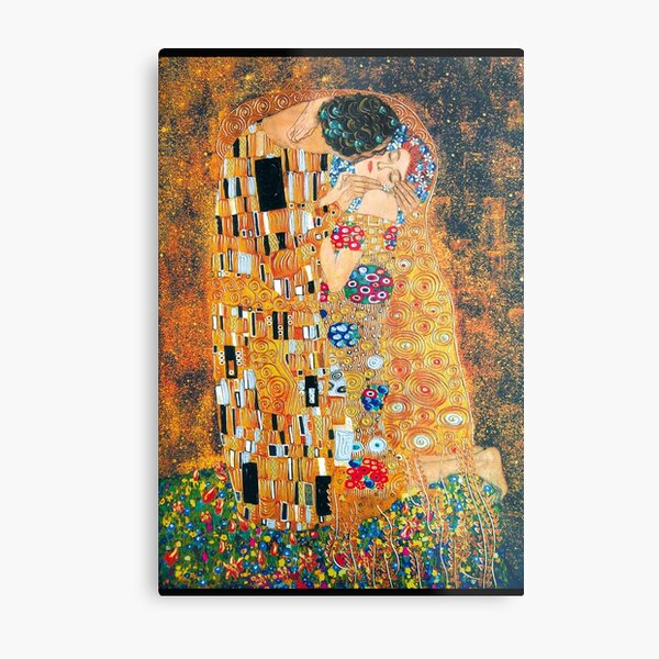 Gustav Klimt - El beso Lámina metálica
