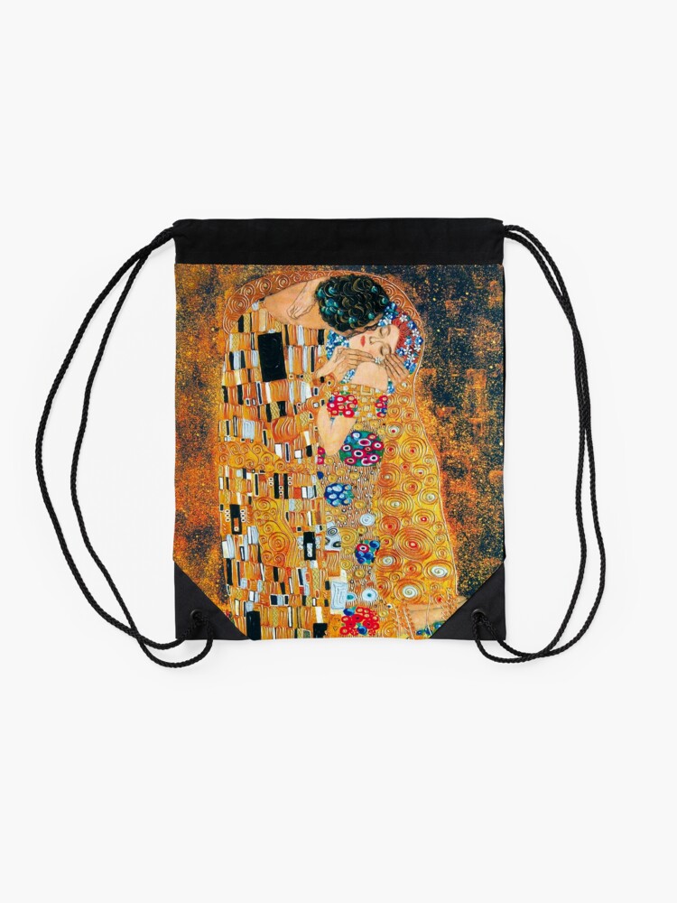 Alternate view of Gustav Klimt - The kiss Drawstring Bag