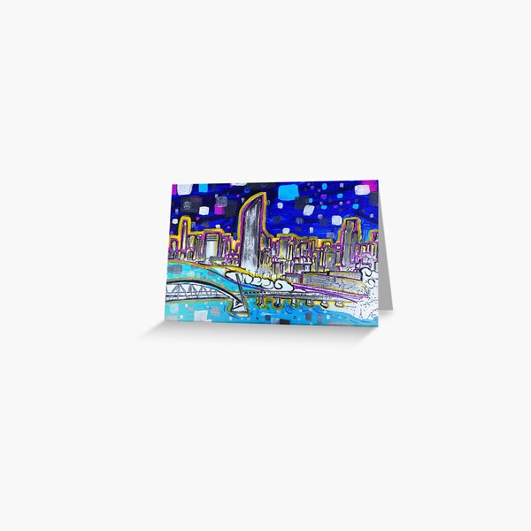 Item preview, Vibrant Brisbane River Painting designed and sold by Annalee Beer.