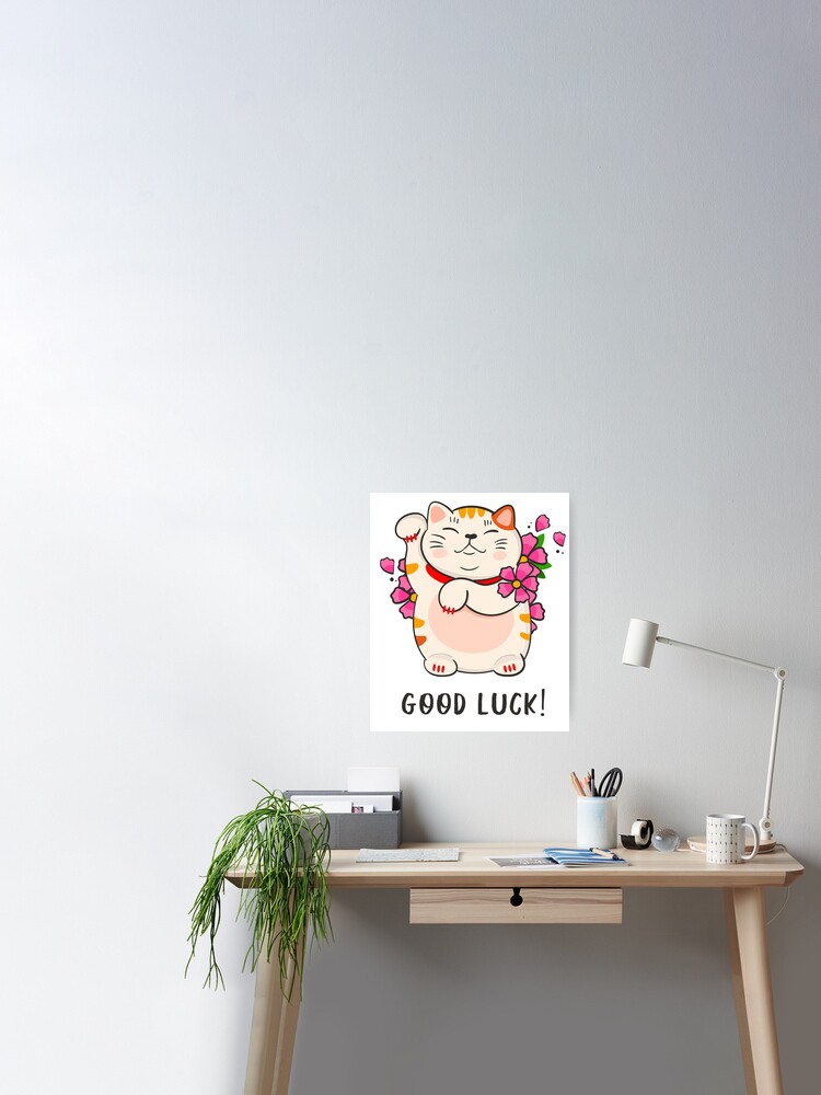 Good Luck Cat Poster for Sale by friendlyspoon