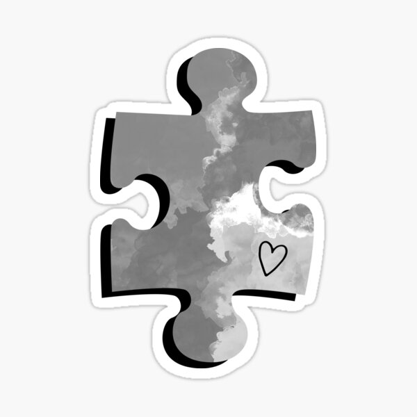 Item preview, Grey Marble Autism Puzzle Piece designed and sold by Paige's Page.