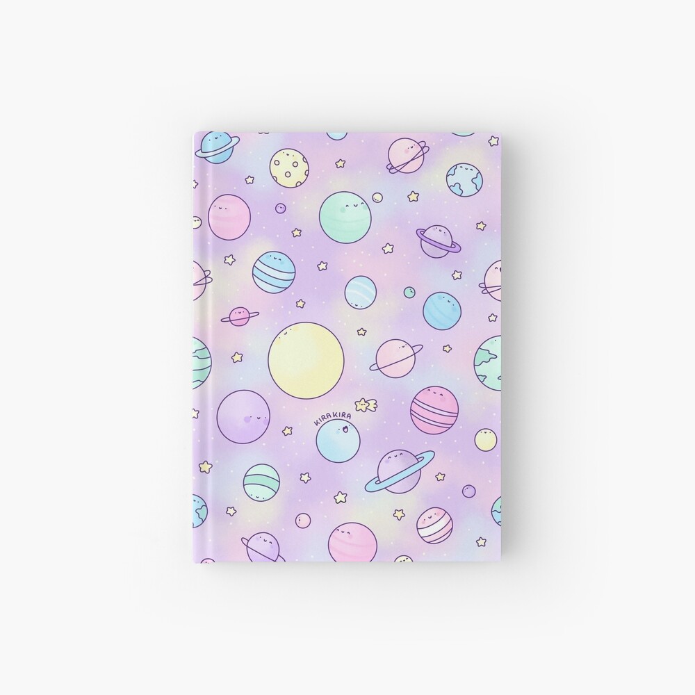 Pastel Planets Doodle Hardcover Journal