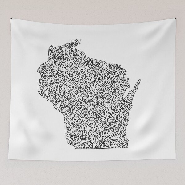 Item preview, Wisconsin Map designed and sold by Naoswestvillage.