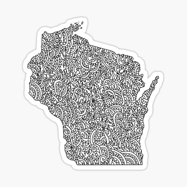 Wisconsin Map Sticker