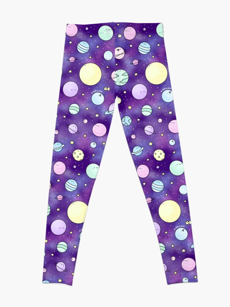 Alternate view of Need Some Space! Kawaii Galaxy Doodle Leggings