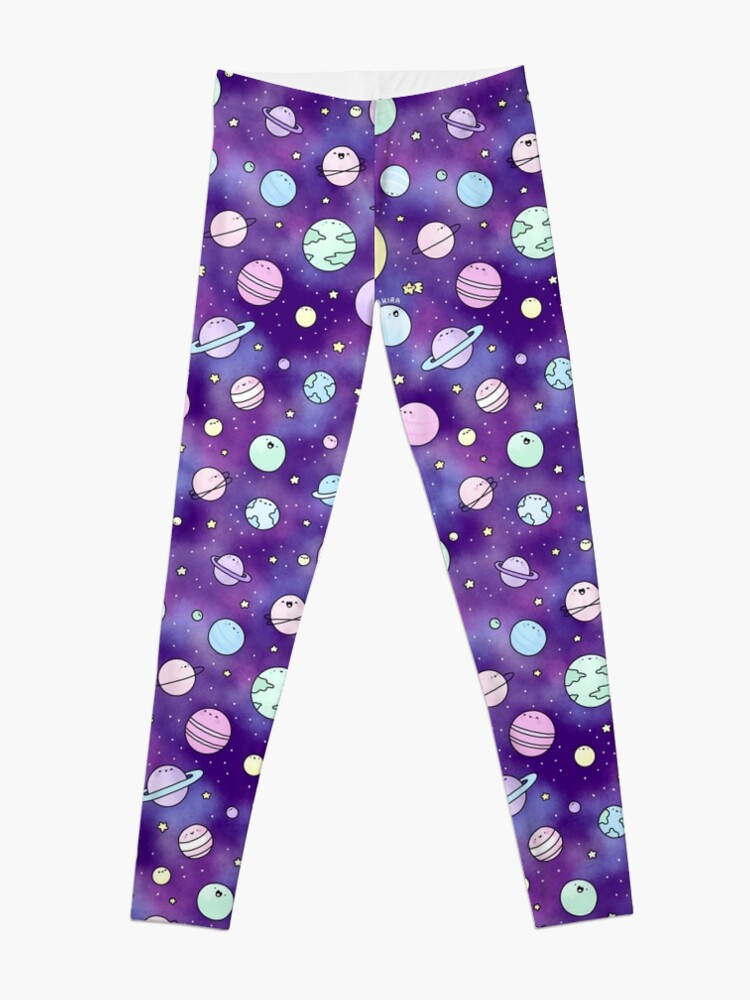 Alternate view of Need Some Space! Kawaii Galaxy Doodle Leggings