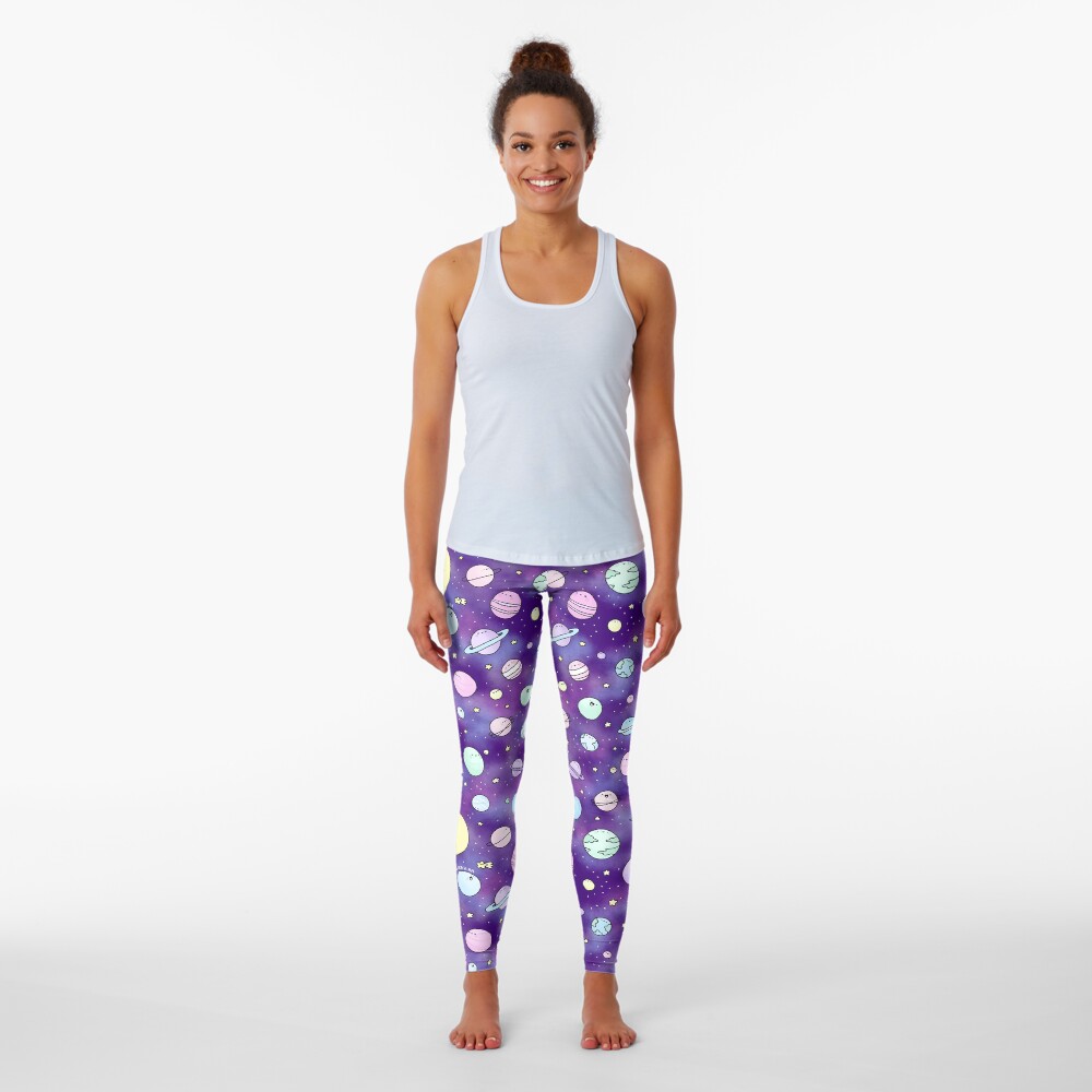 Need Some Space! Kawaii Galaxy Doodle Leggings