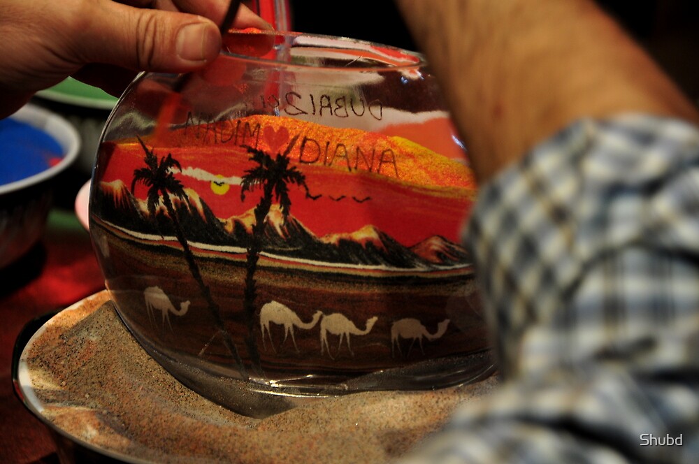 "Sand Art Bottle " by Shubd Redbubble