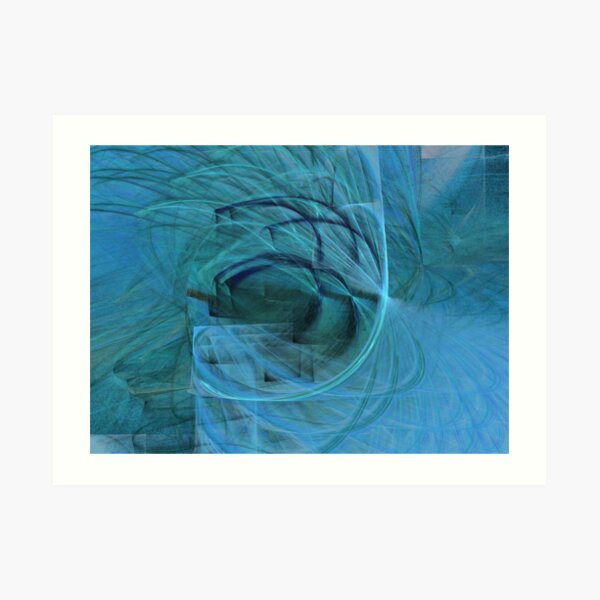 Blue, Blue and Blue Art Print