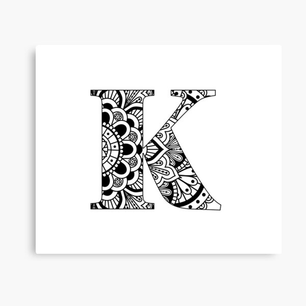 Download Mandala Letter K By Renaissancechik Redbubble