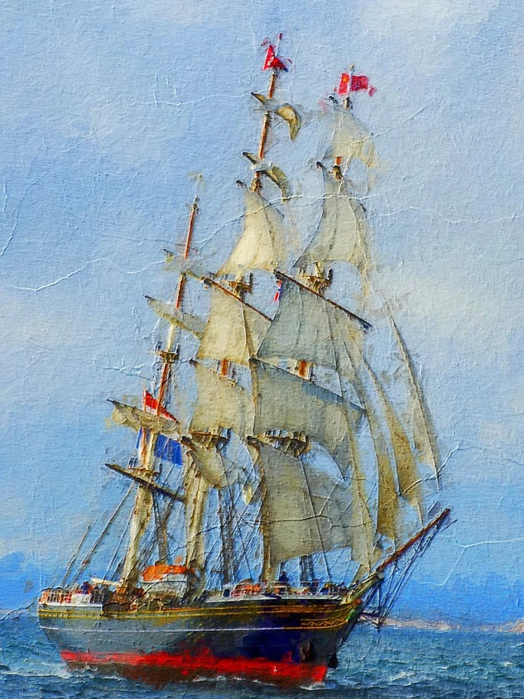 Thumbnail 4 of 4, iPhone Case, Tallship - Sailing Clipper Case designed and sold by LemonTreeDesign.