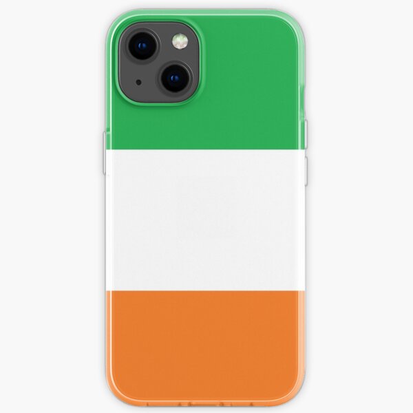 Ireland St Patrick's Day Green White and Orange Irish Stripes iPhone Soft Case