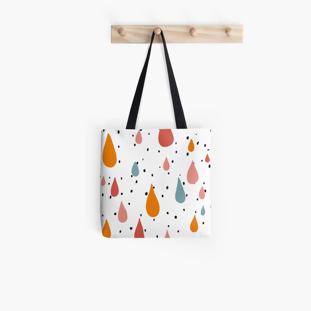 colorful Raindrops abstract design Tote Bag