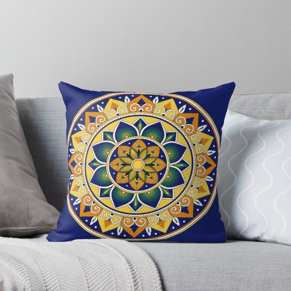 Item preview, Italian Tile Pattern – Peacock motifs majolica from Deruta designed and sold by patternsjourney.