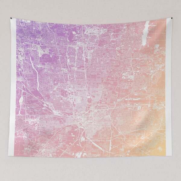 Item preview, Columbus Colorful Map designed and sold by AmazingMapArt.