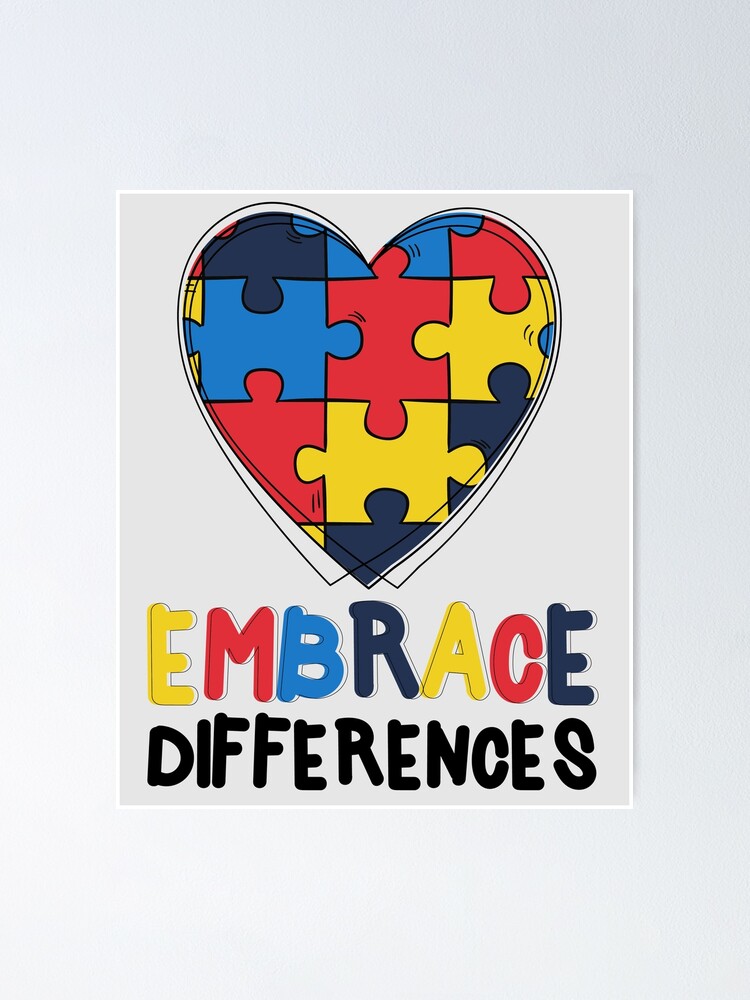 Put Your Differences Aside Autism Awareness Poster