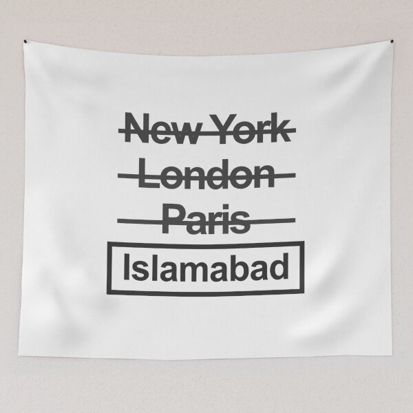 Artikelvorschau, Pakistan Islamabad City Text Design entworfen und verkauft von GetItGiftIt.