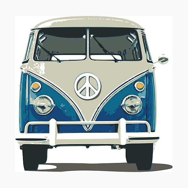 Hippie Van Wall Art | Redbubble