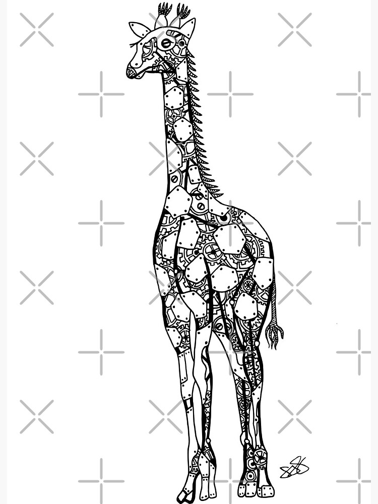 Steampunk Giraffe" Art Board Print for by MenagerieMayhem | Redbubble