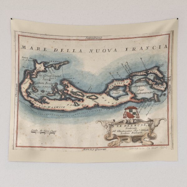 Item preview, Vintage Map of Bermuda (1694) designed and sold by BravuraMedia.