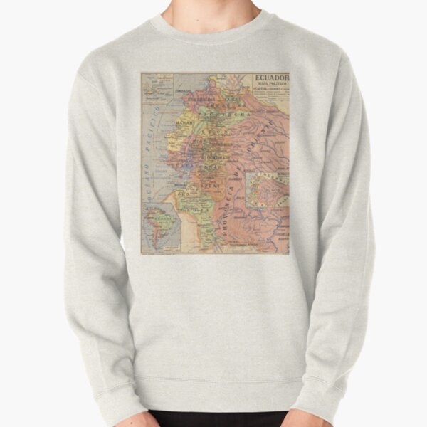 Vintage Map of Ecuador (1913) Pullover Sweatshirt
