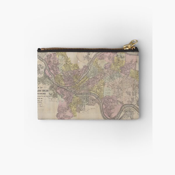 Item preview, Vintage Map of Pittsburgh PA (1919) designed and sold by BravuraMedia.