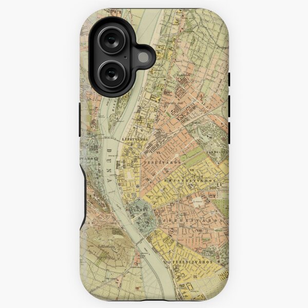 Item preview, Vintage Map of Budapest Hungary (1900) designed and sold by BravuraMedia.