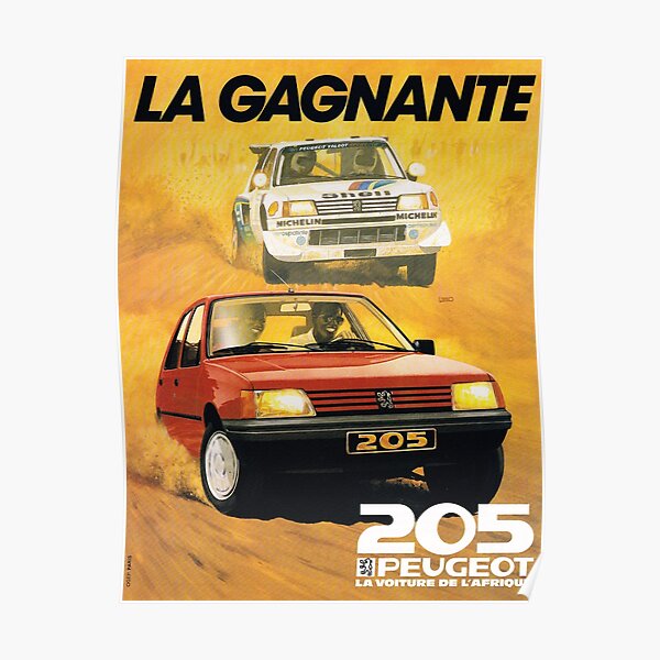 PEUGEOT 205 Poster