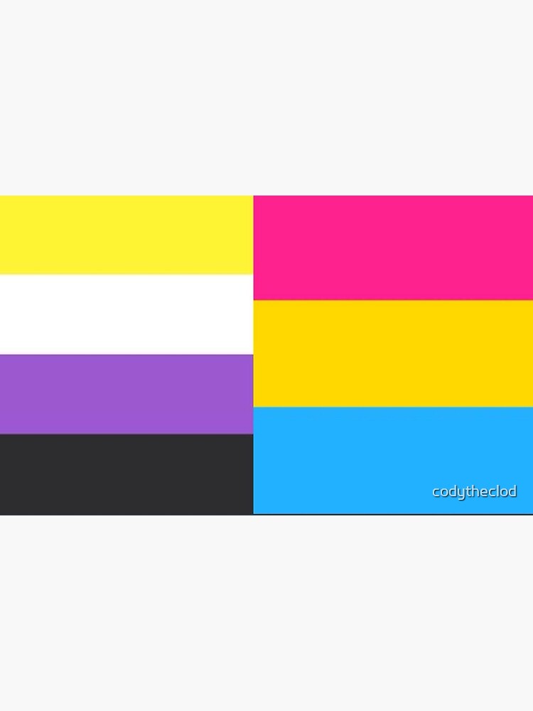 Pansexual Non Binary Sticker For Sale By Codytheclod Redbubble