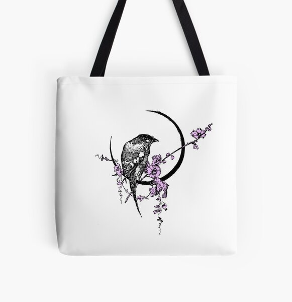 Songbird - Single Bird All Over Print Tote Bag