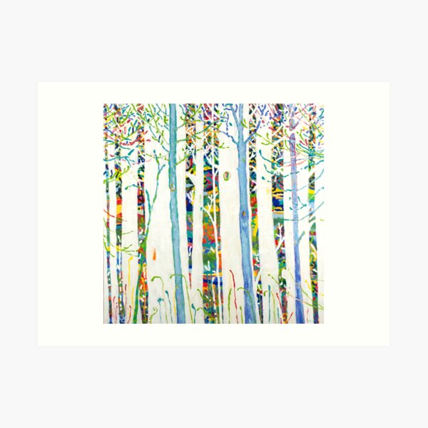 Blue trees Art Print