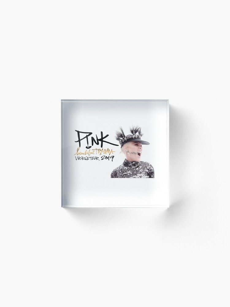 Alternate view of Beautiful Trauma Pink World Tour 2019 Acrylic Block