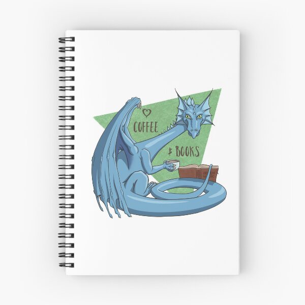 Item preview, 3 Loves - Dragons, Coffee & Books designed and sold by Iona Thompson.