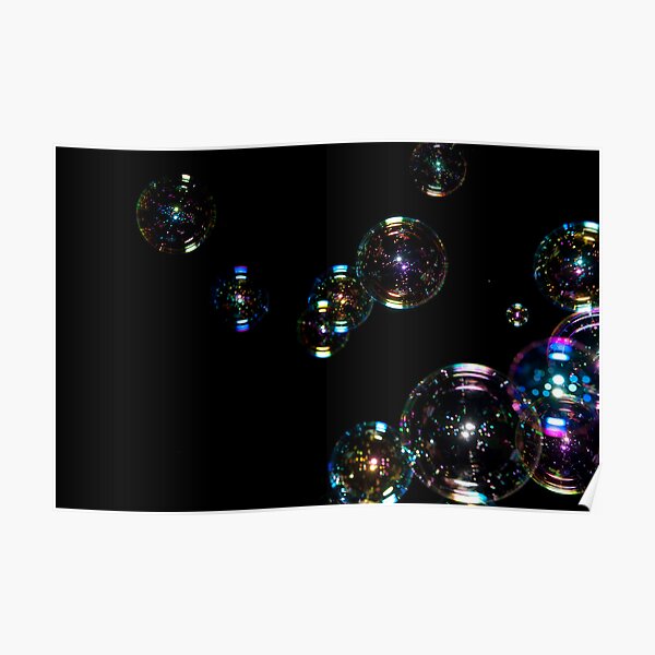 Bubbles at night Poster