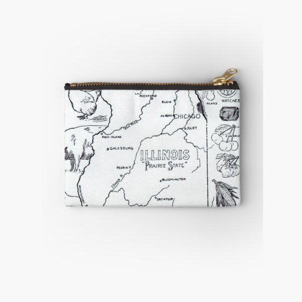 Item preview, Vintage Map of Illinois (1912) designed and sold by BravuraMedia.
