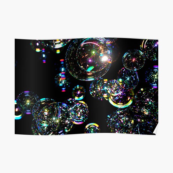 Bubbles at night Poster